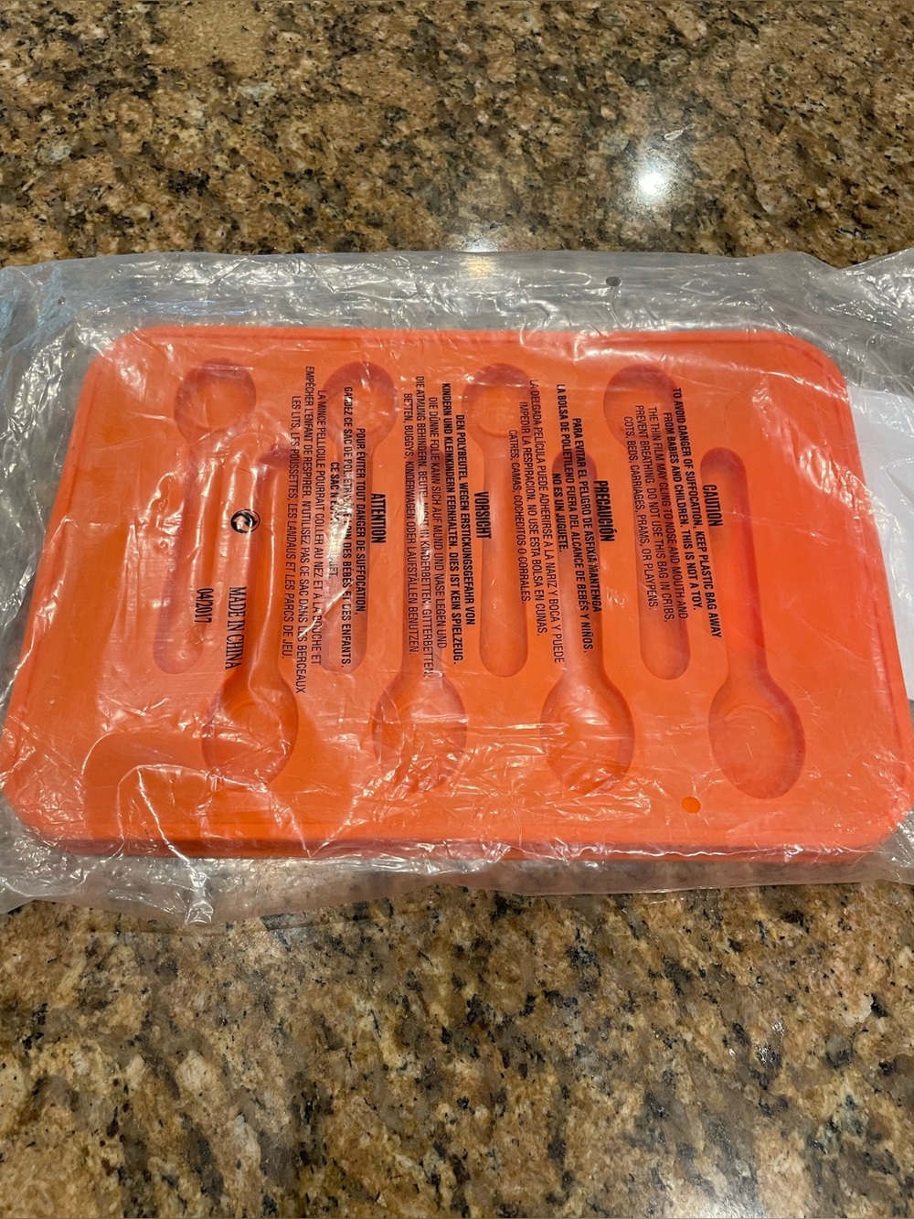 Pampered Chef Orange Silicone Spoon Mold